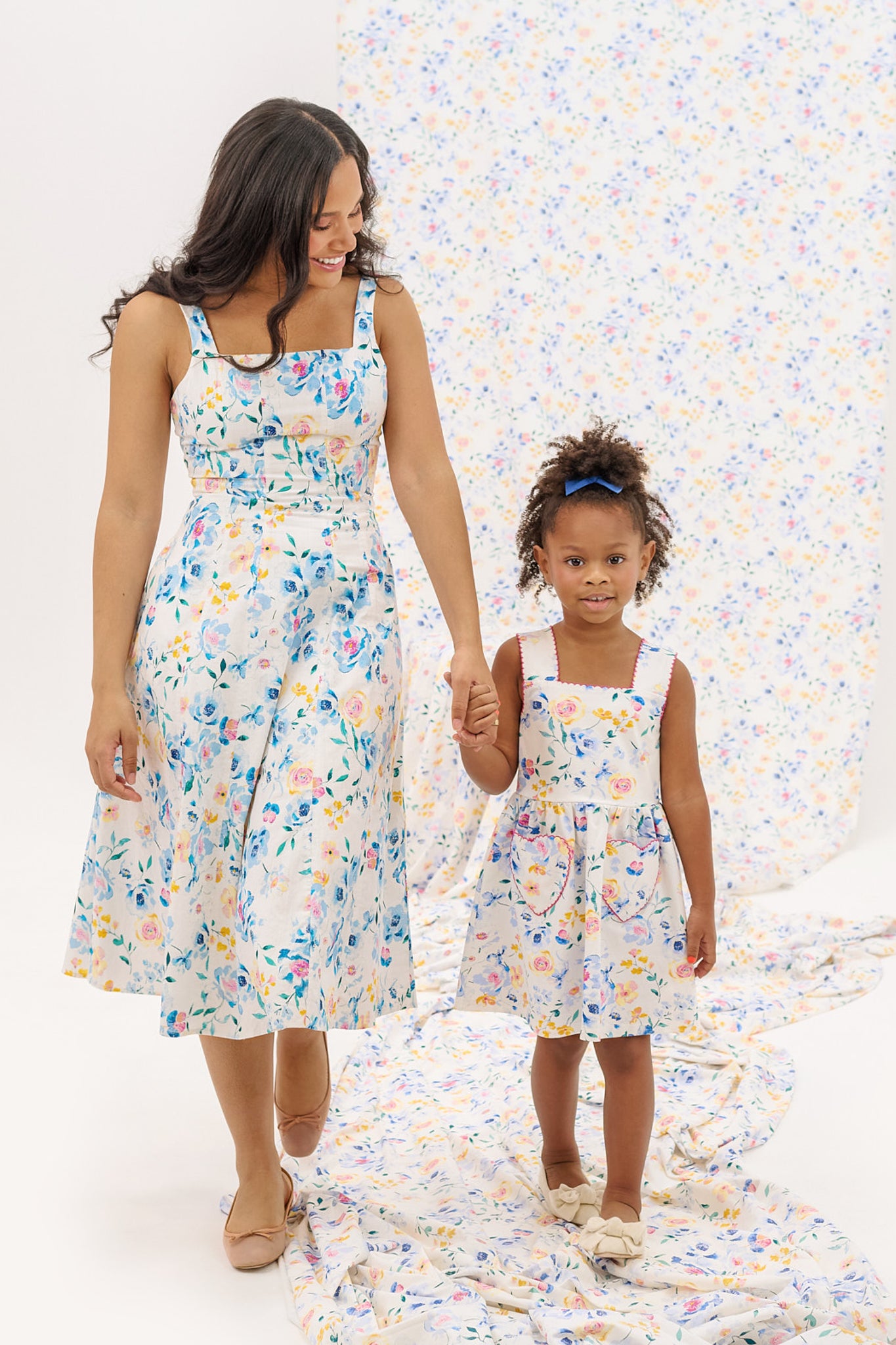 Petal Dress in Blue Bouquet – Ivy City Co