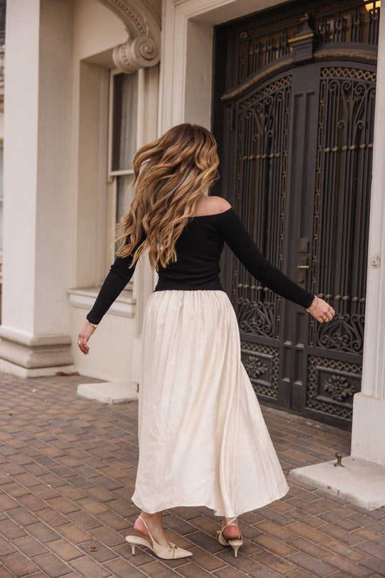 Samara Dress in Black & White