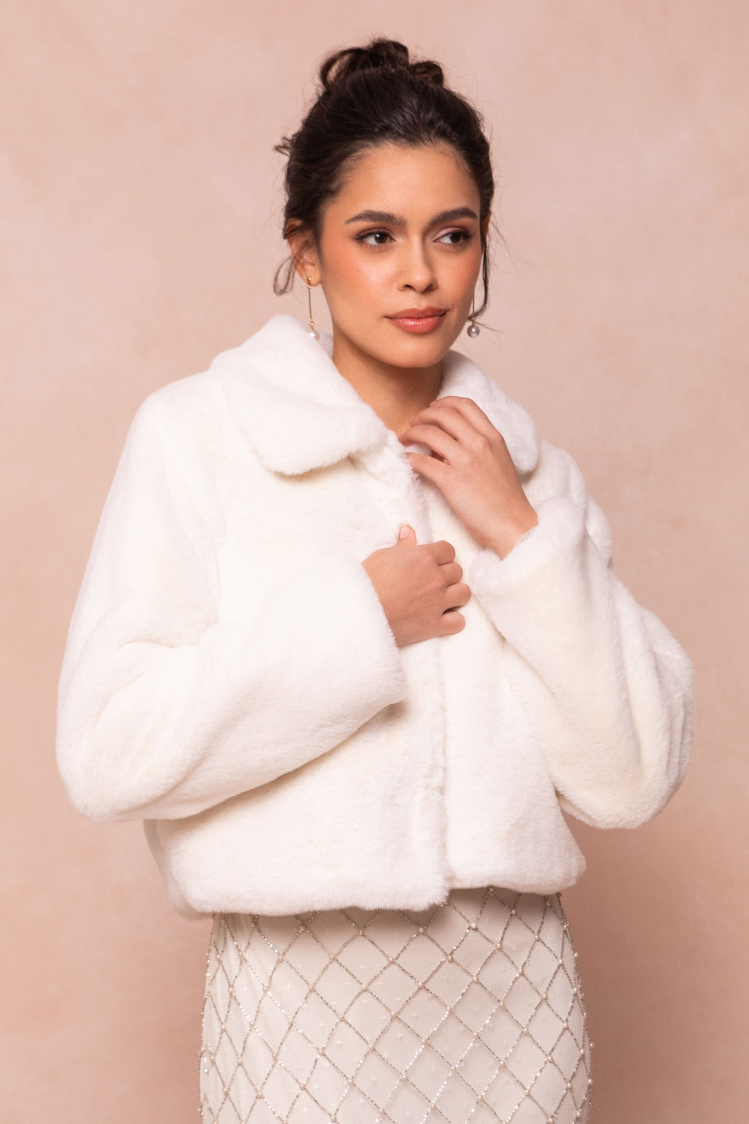 Willa Short Coat in White