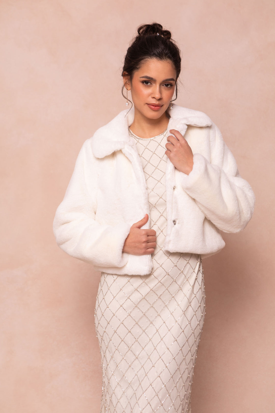 Willa Short Coat in White