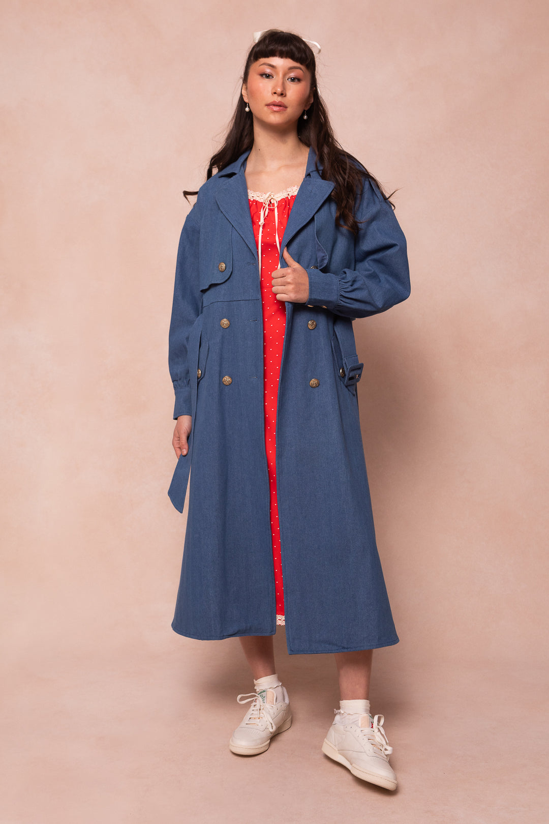 West End Trench in Denim