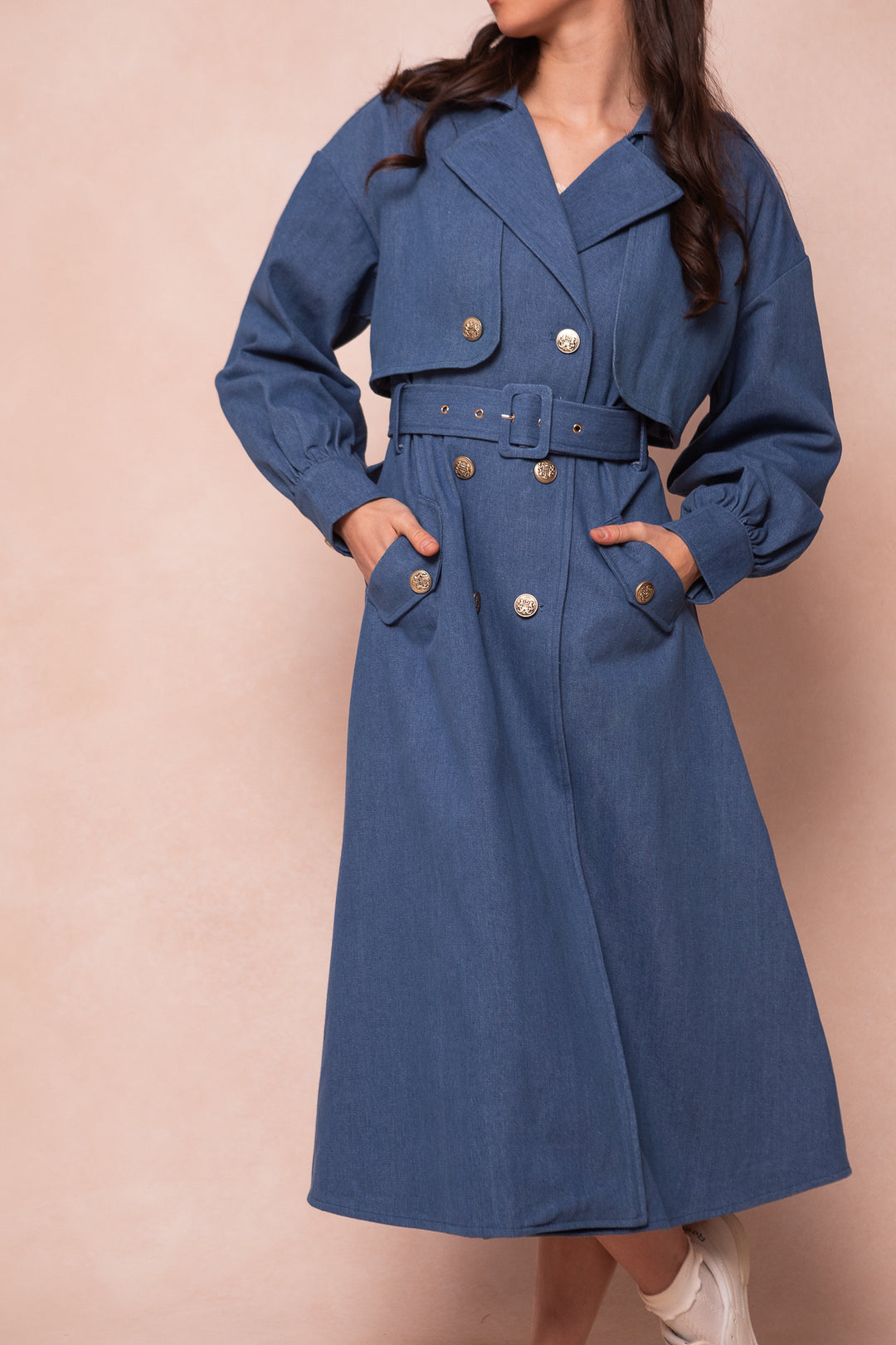 West End Trench in Denim