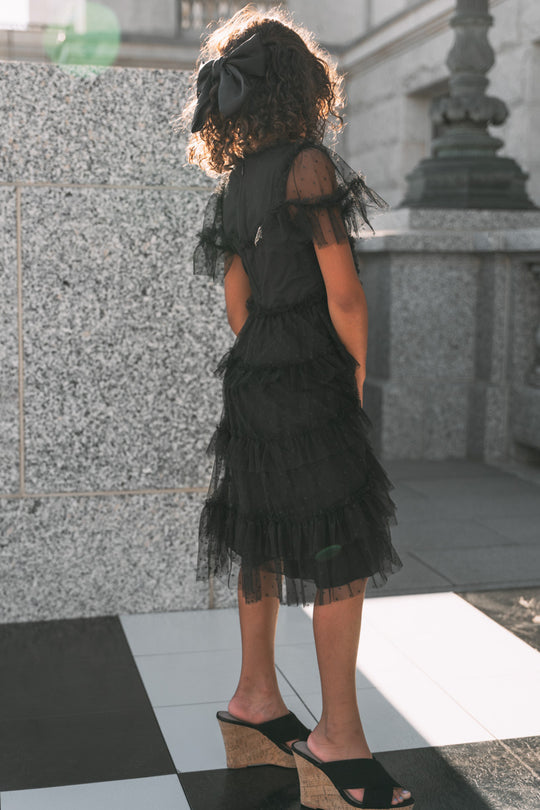 Mini Whimsical Dress in Black