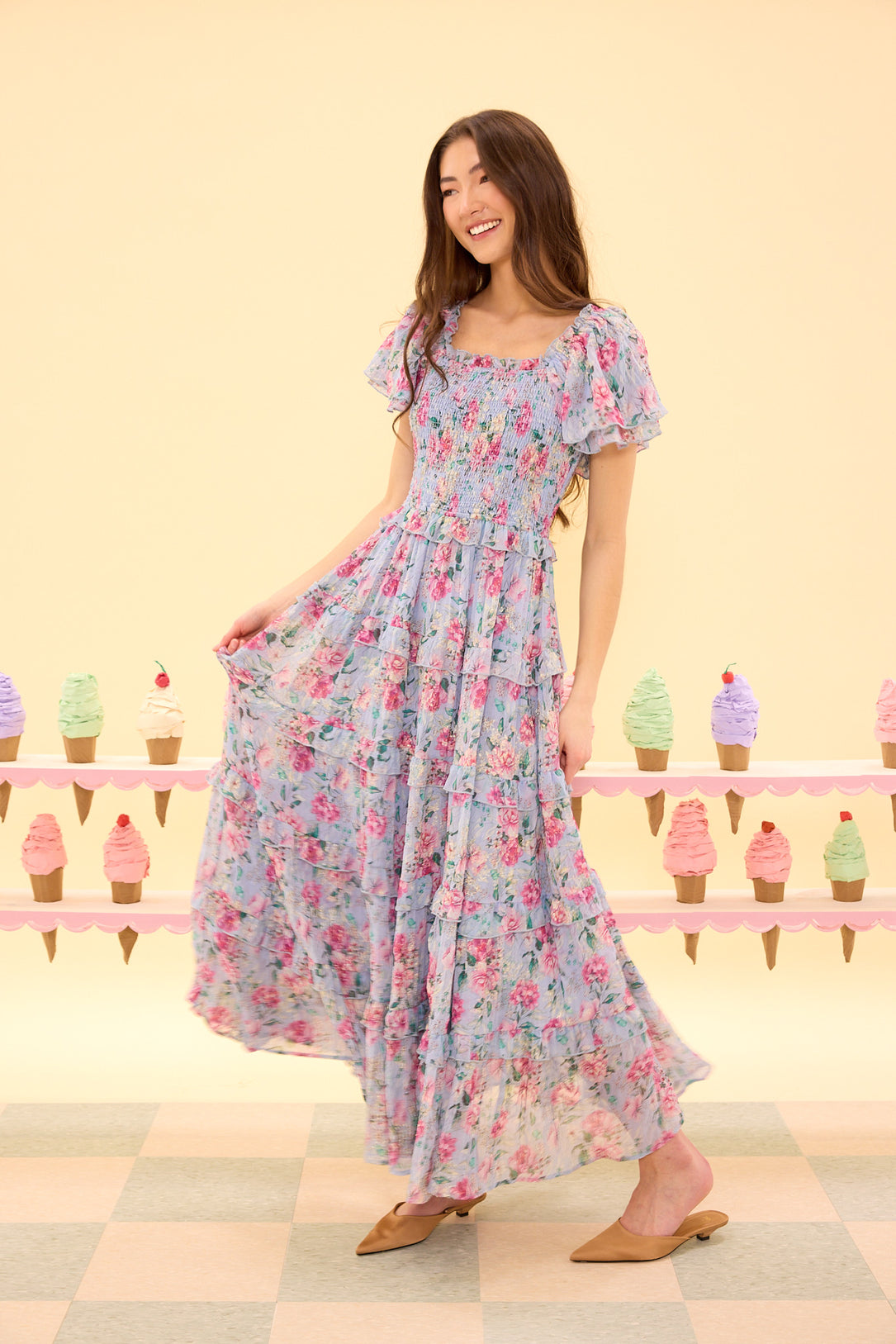 Winnie Dress in Peony Blossoms Winnie Dress in Peony Blossoms