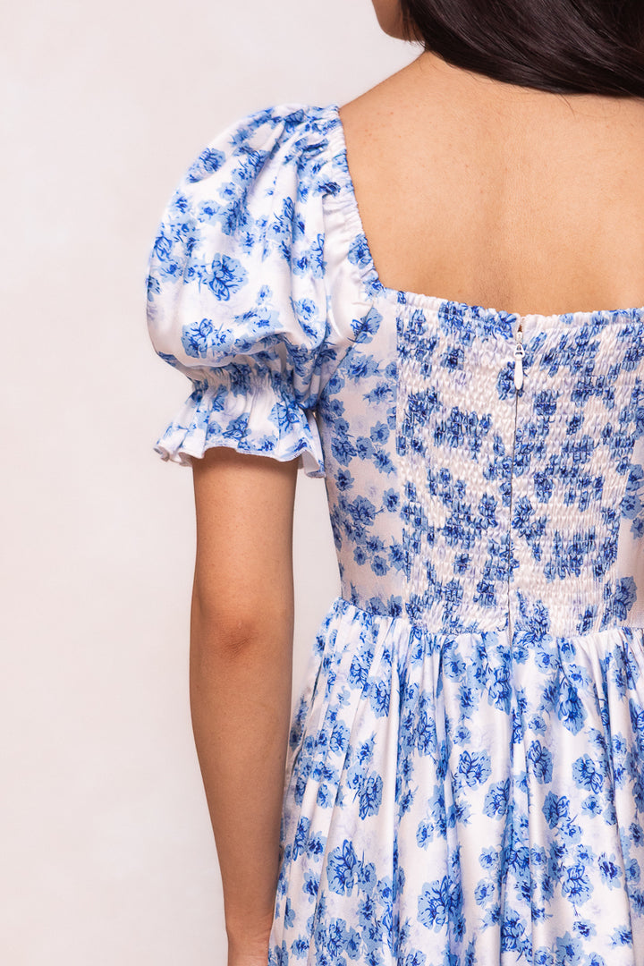 Wonderland Dress in Blue Floral