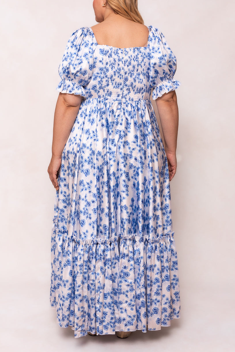 Wonderland Dress in Blue Floral