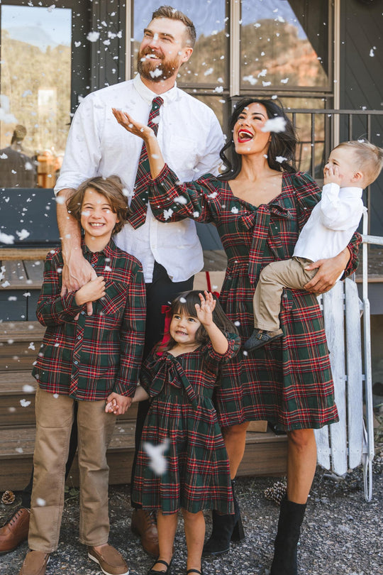 Mini Margo Dress in Green Plaid