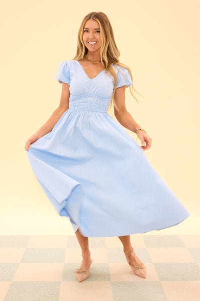 Zella Dress in Sky Blue – Ivy City Co