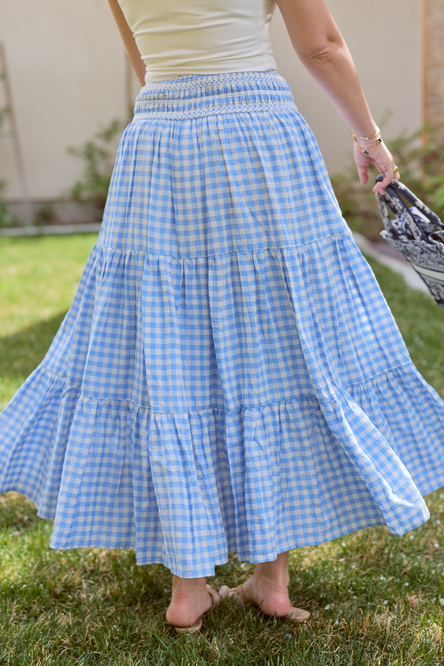 Zoey Skirt in Blue Gingham – Ivy City Co