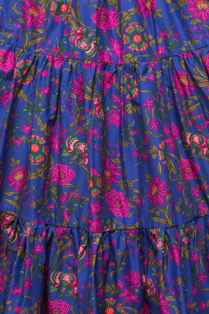 Zoey Skirt in Blue Multicolor Floral