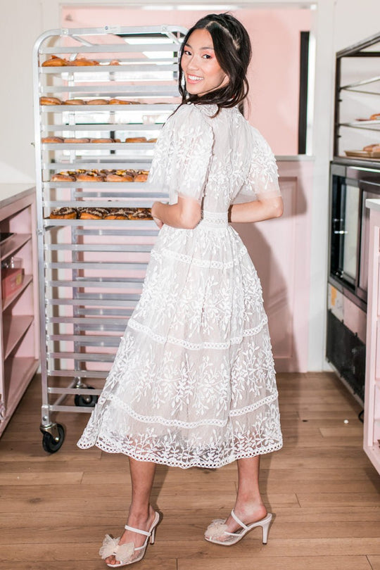 Sicily Dress with Flutter Sleeves