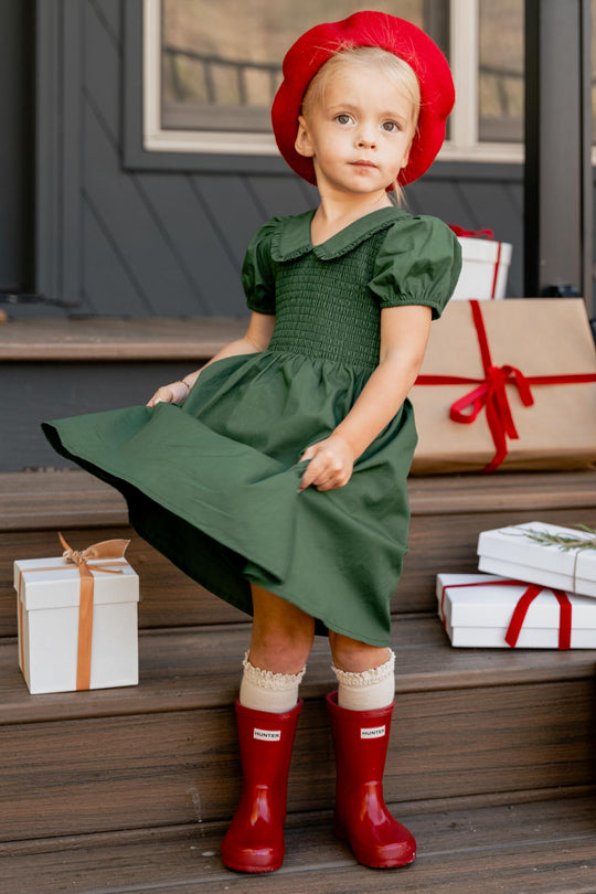 Mini Addie Dress in Green - FINAL SALE-Mini