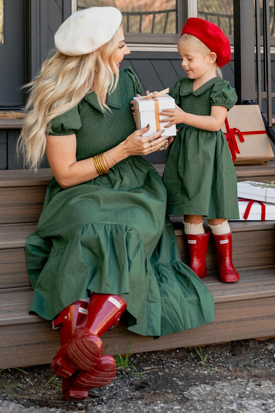 Mini Addie Dress in Green - FINAL SALE-Mini