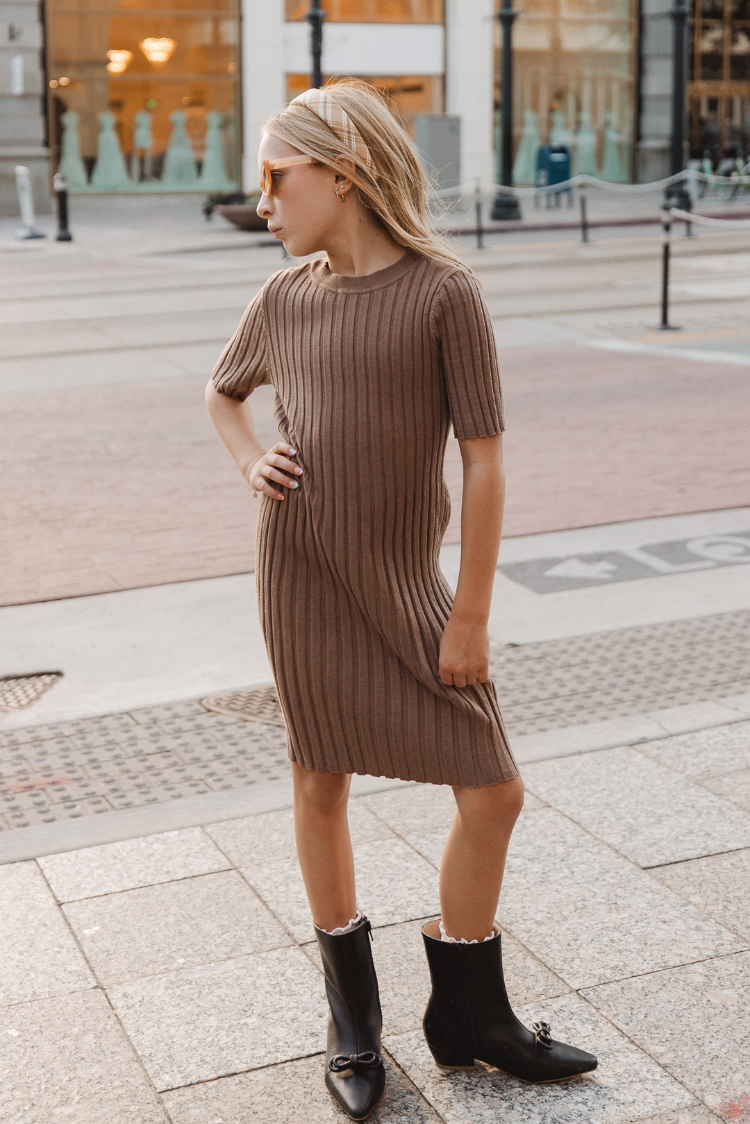 Mini Alexa Dress in Taupe