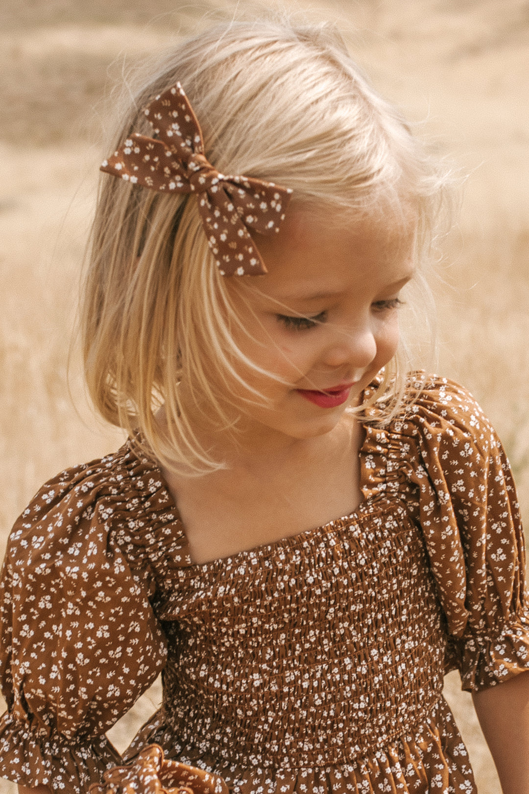 Hair Clip in Amber Floral