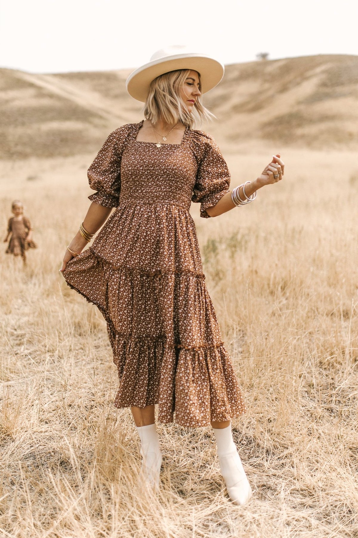 Madeline Dress in Amber Floral