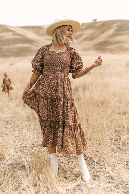 Madeline Dress in Amber Floral