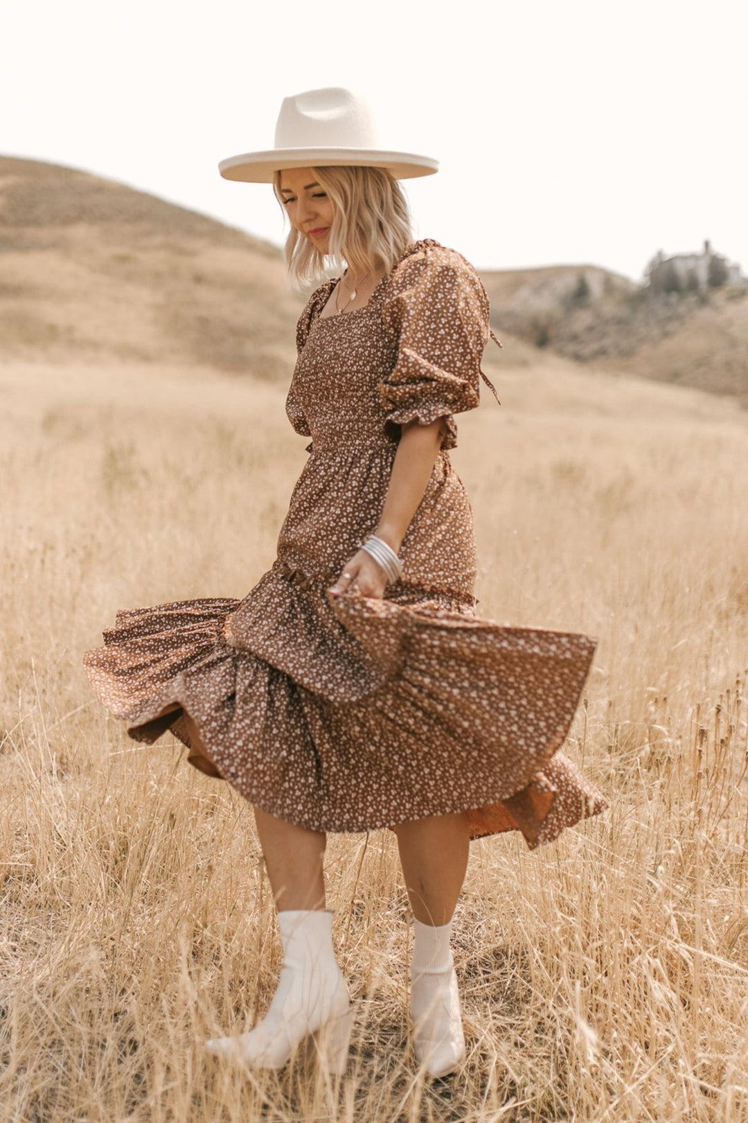 Madeline Dress in Amber Floral