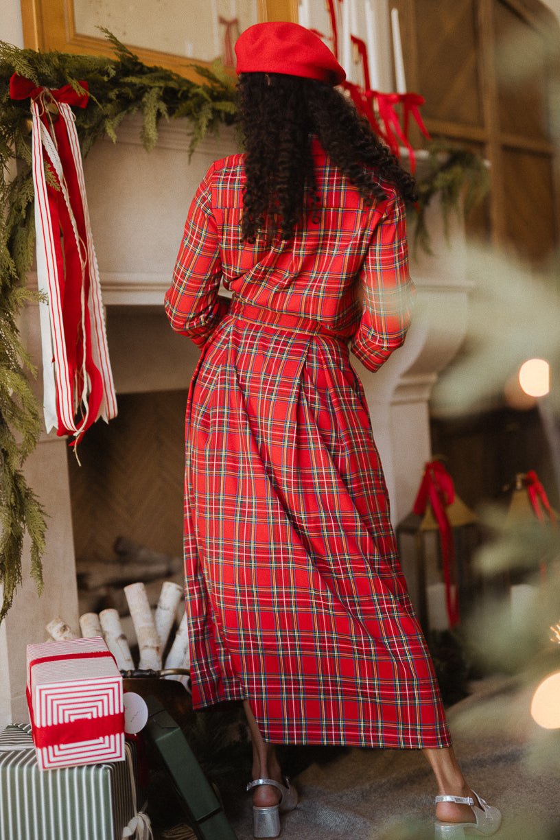 Angela Skirt in Holiday Plaid