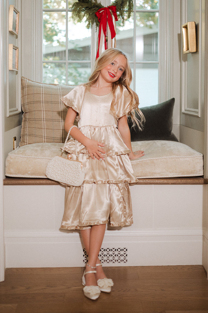 Mini Arabelle Dress In Champagne - FINAL SALE