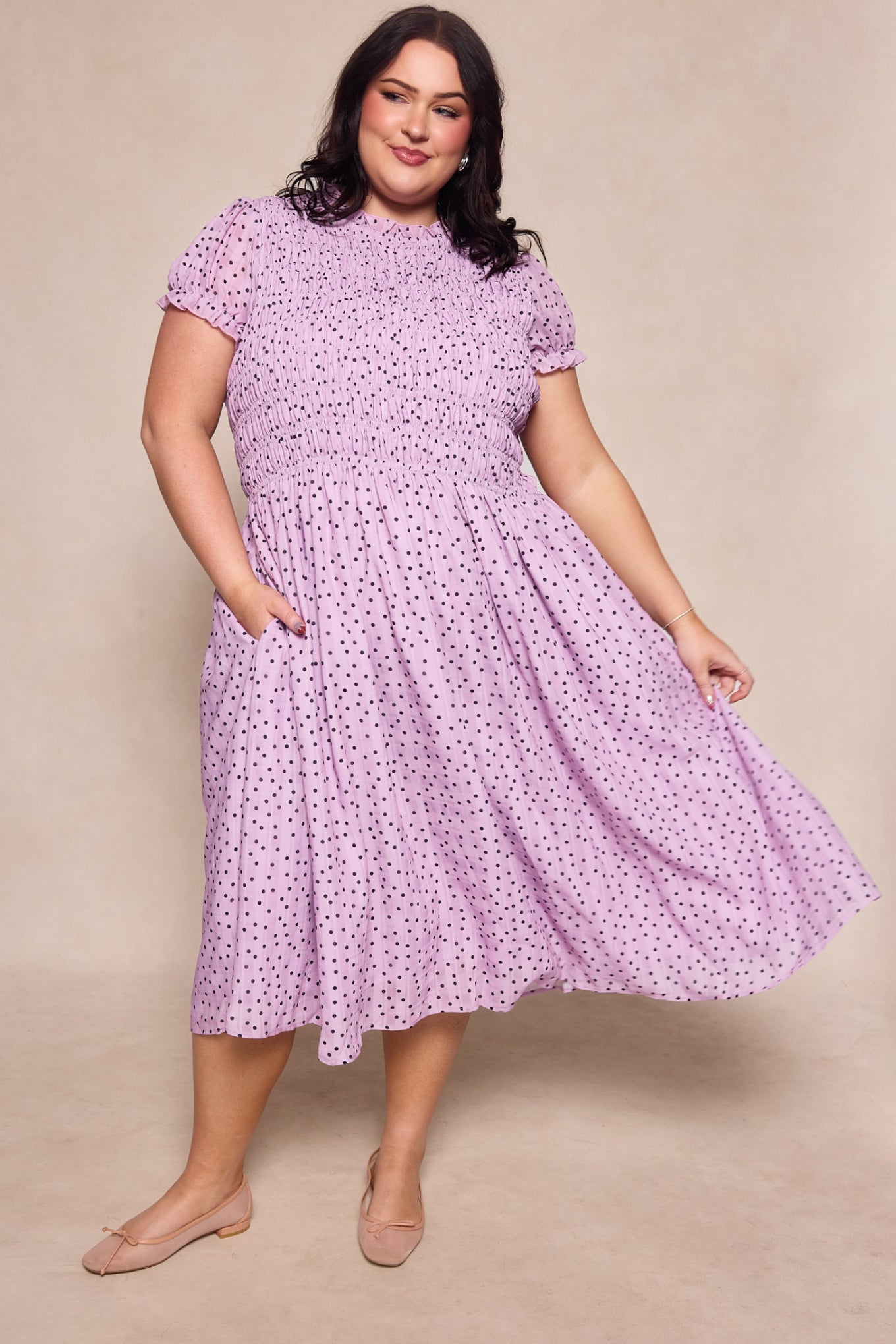 Marcell Dress in Purple Polka Dot – Ivy City Co