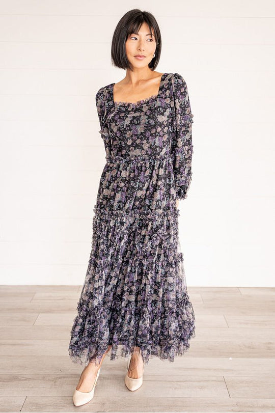 Catherine Dress in Dark Floral