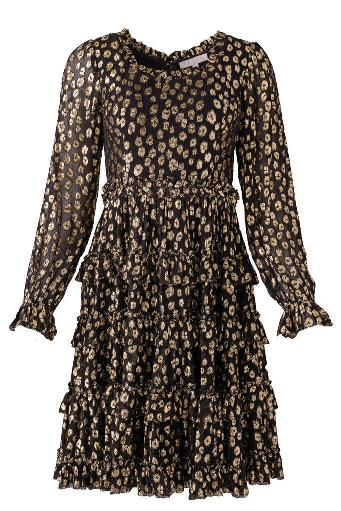 Sammy Dress in Black & Gold