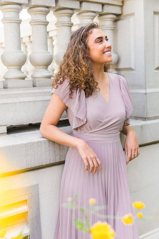 Alice Dress in Pale Plum