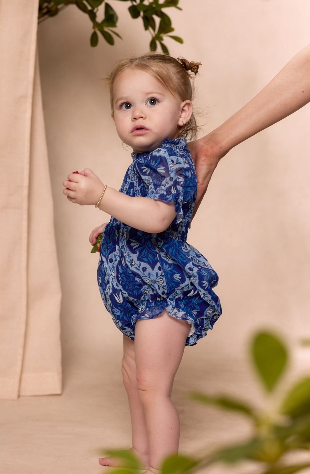 Baby Cordelia Romper in Trellis Foulard