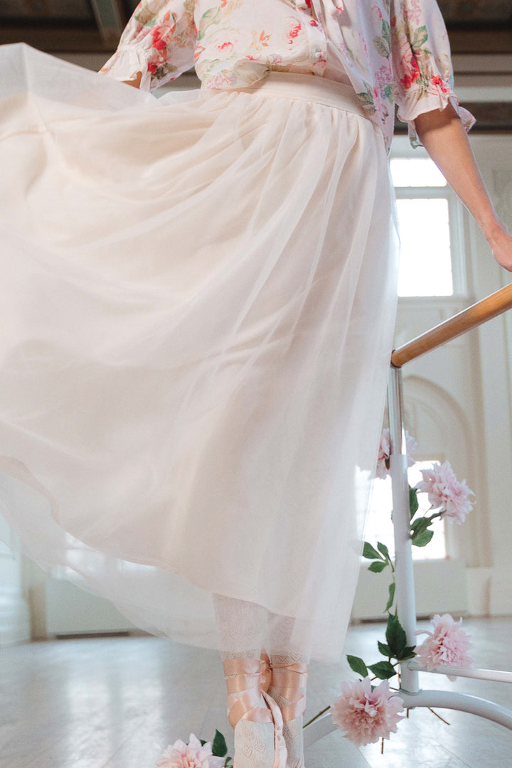 Brigitte Skirt in Cream Tulle