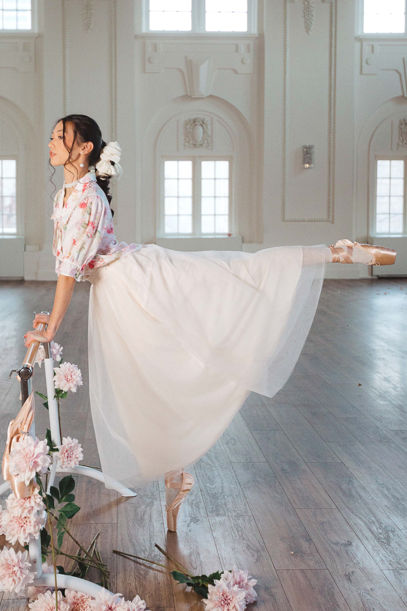 Brigitte Skirt in Cream Tulle