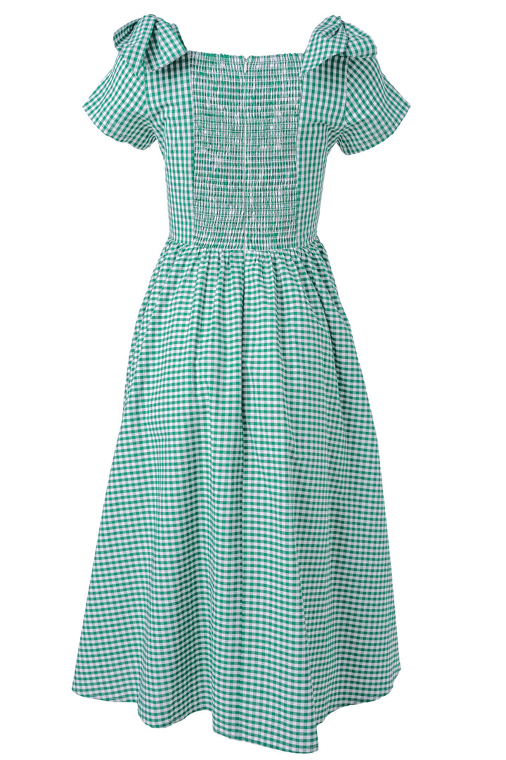 Blakely Dress in Green Gingham