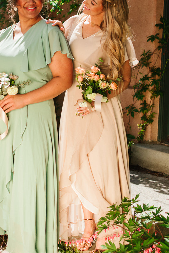 Callie Dress in Champagne Chiffon  Ivy City Co