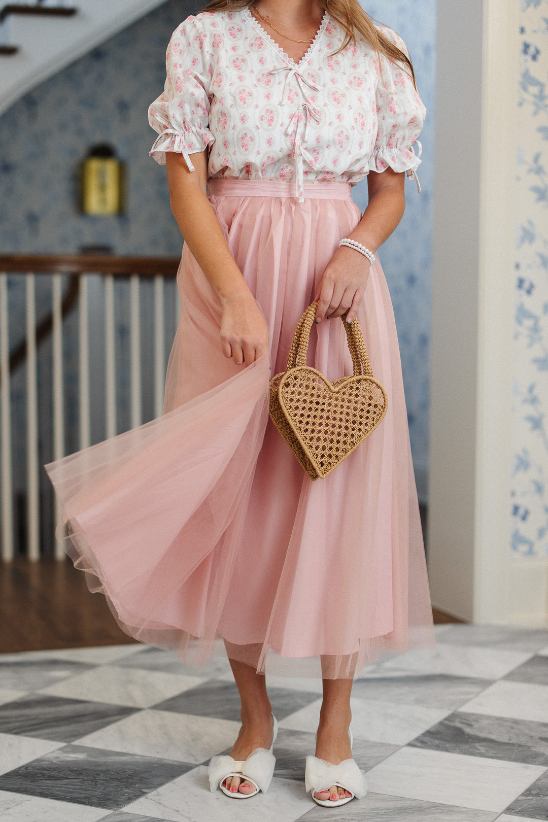 Brigitte Skirt in Blush Tulle