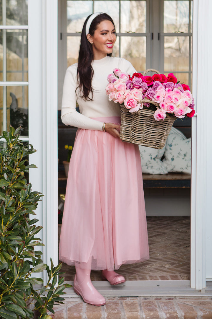 Brigitte Skirt in Blush Tulle