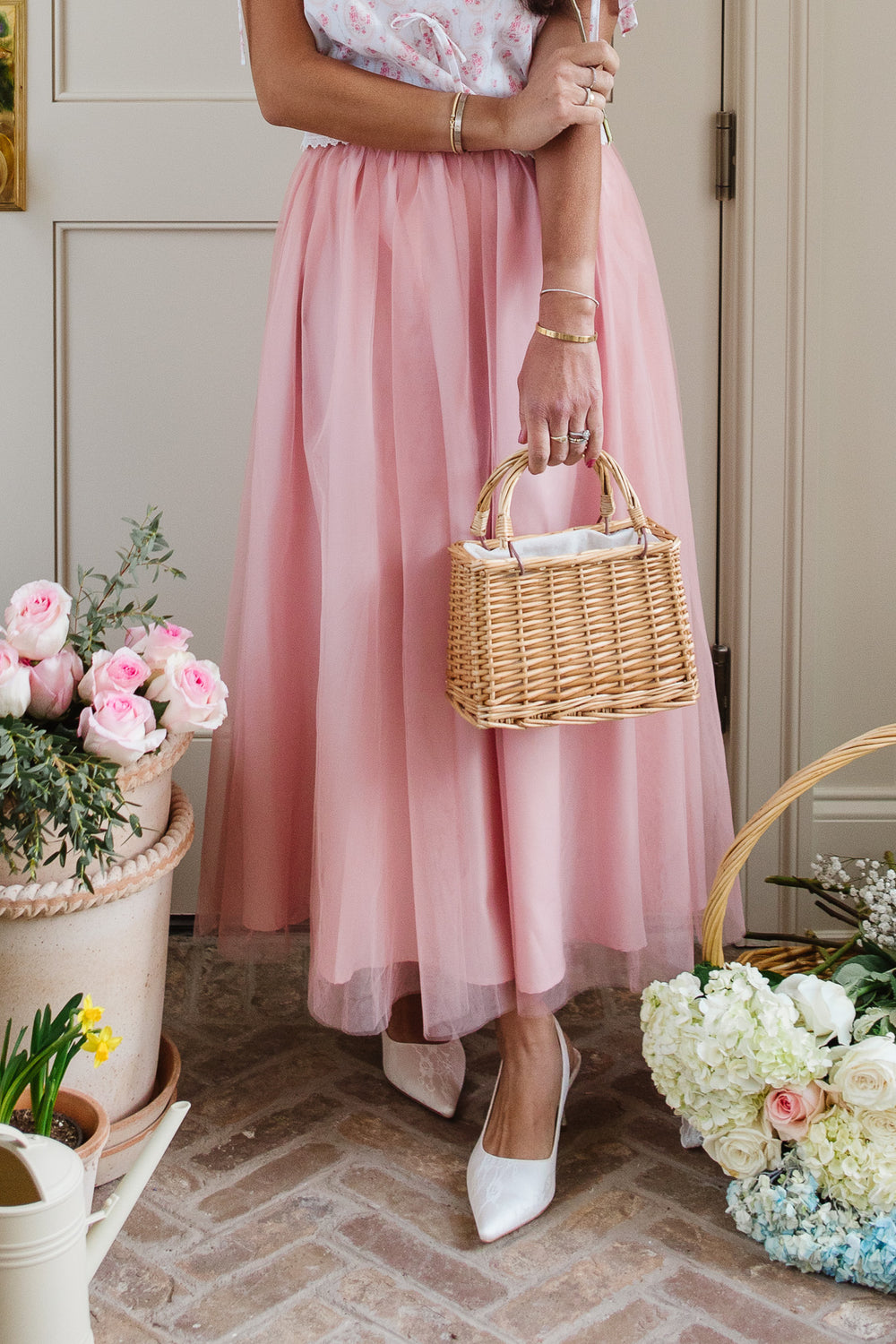 Brigitte Skirt in Blush Tulle - FINAL SALE