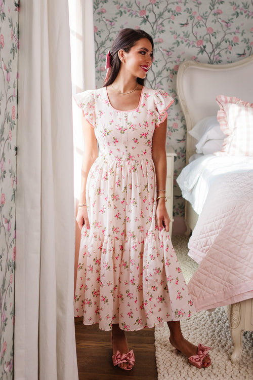 Nola Dress in Pink Floral