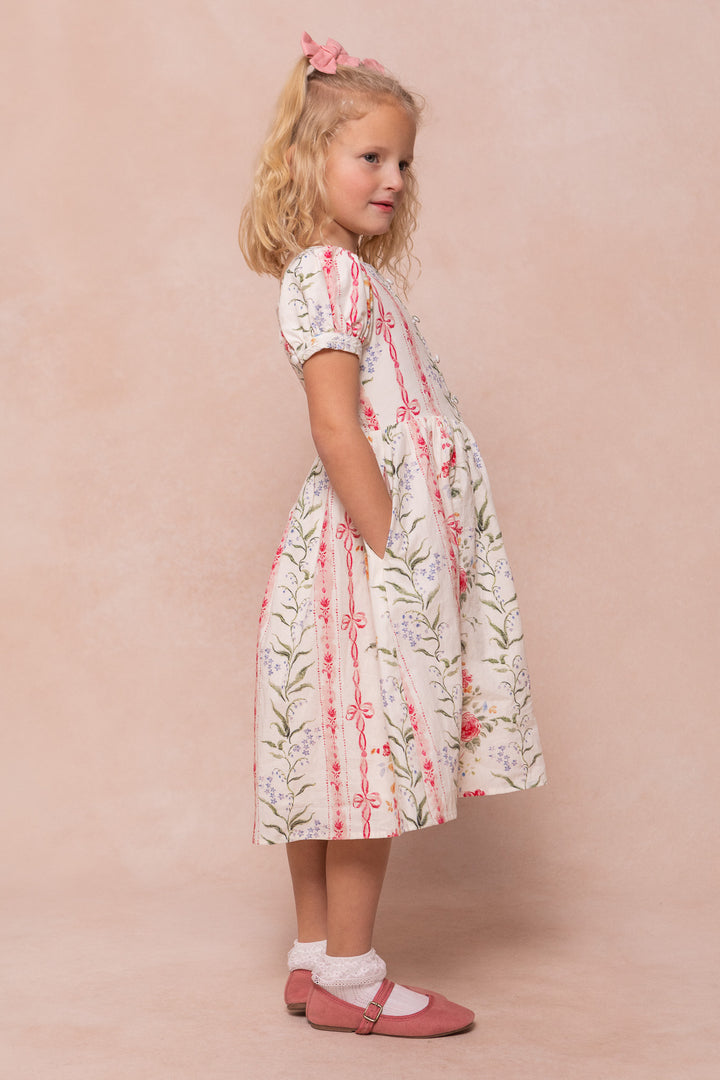 Mini Maybelle Dress in Floral Stripes