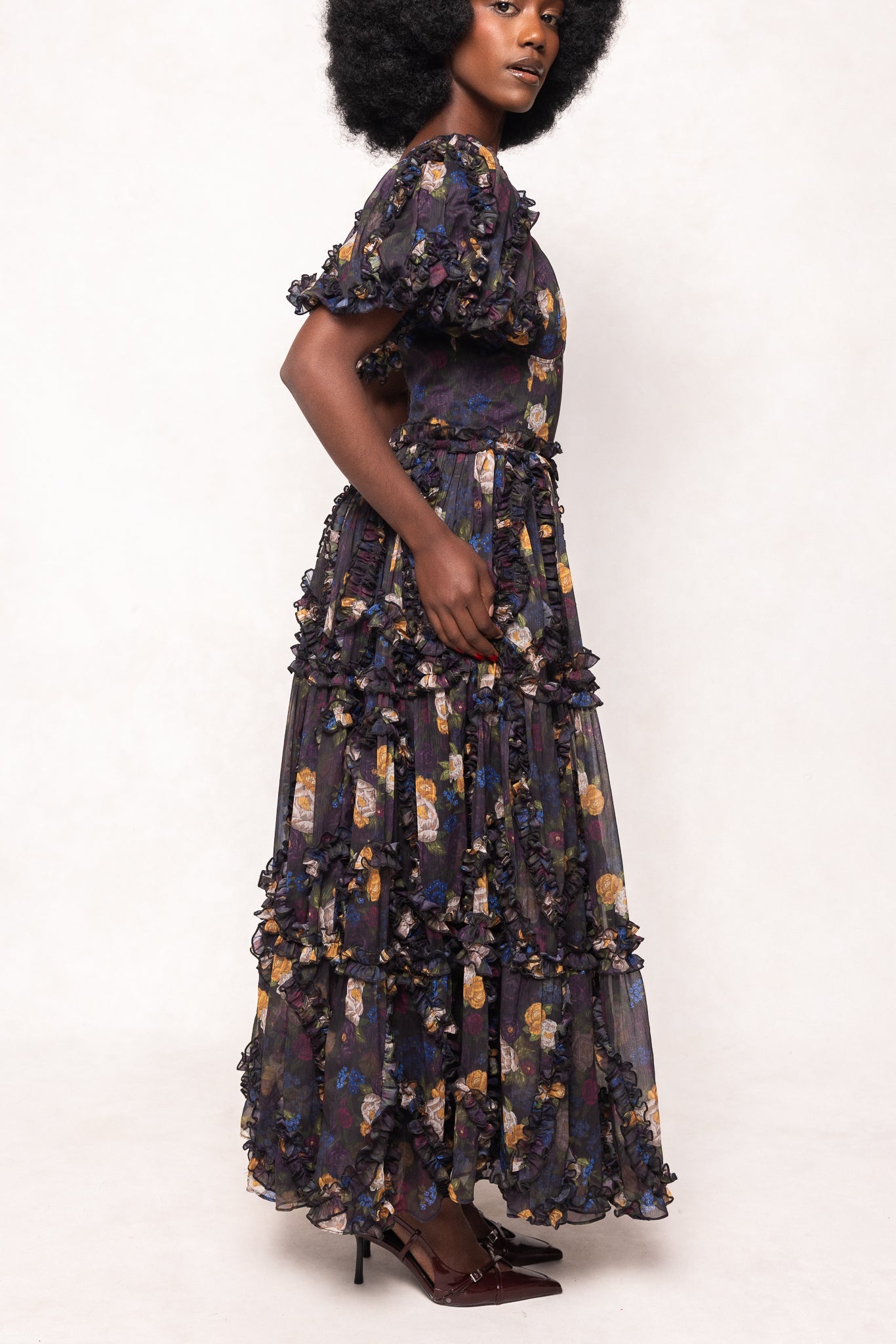 Layla Dress in Winter Floral – Ivy City Co
