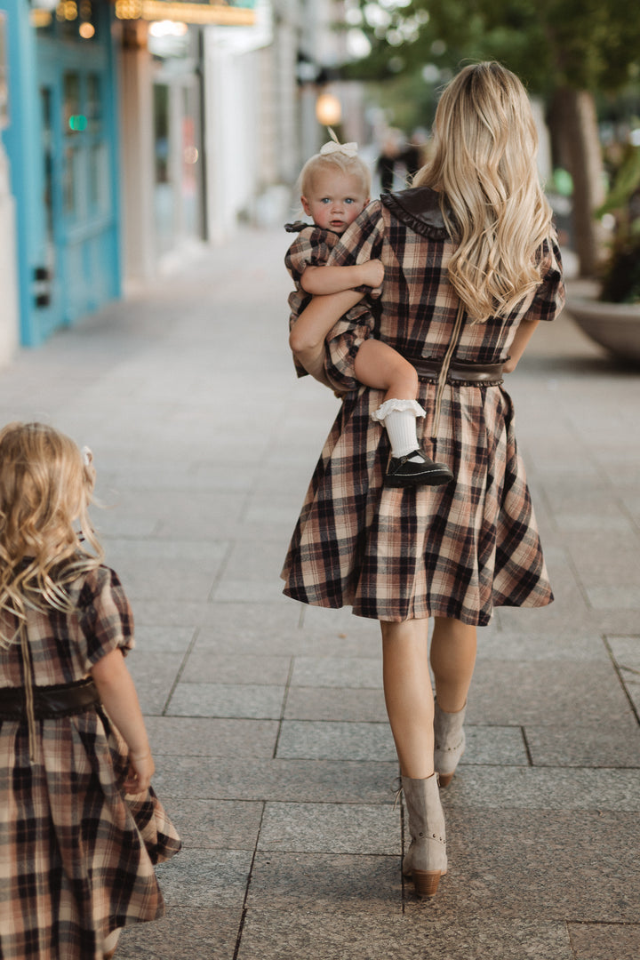 Baby Celine Dress Set in Plaid