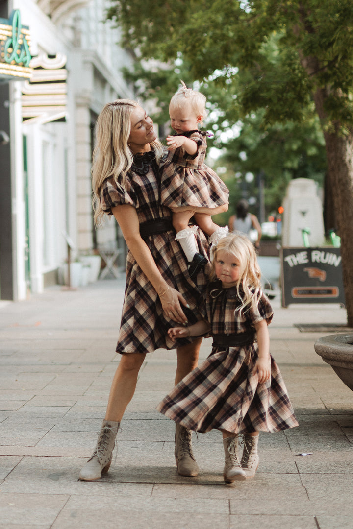 Baby Celine Dress Set in Plaid