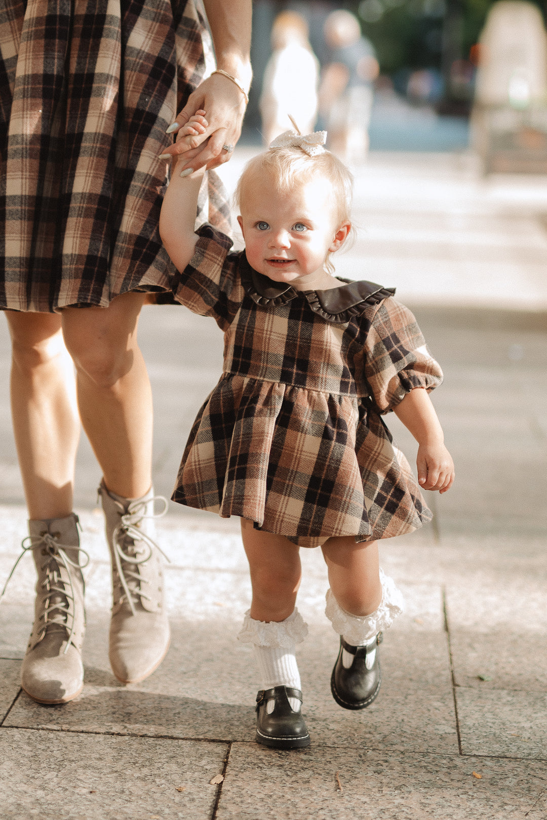 Baby Celine Dress Set in Plaid