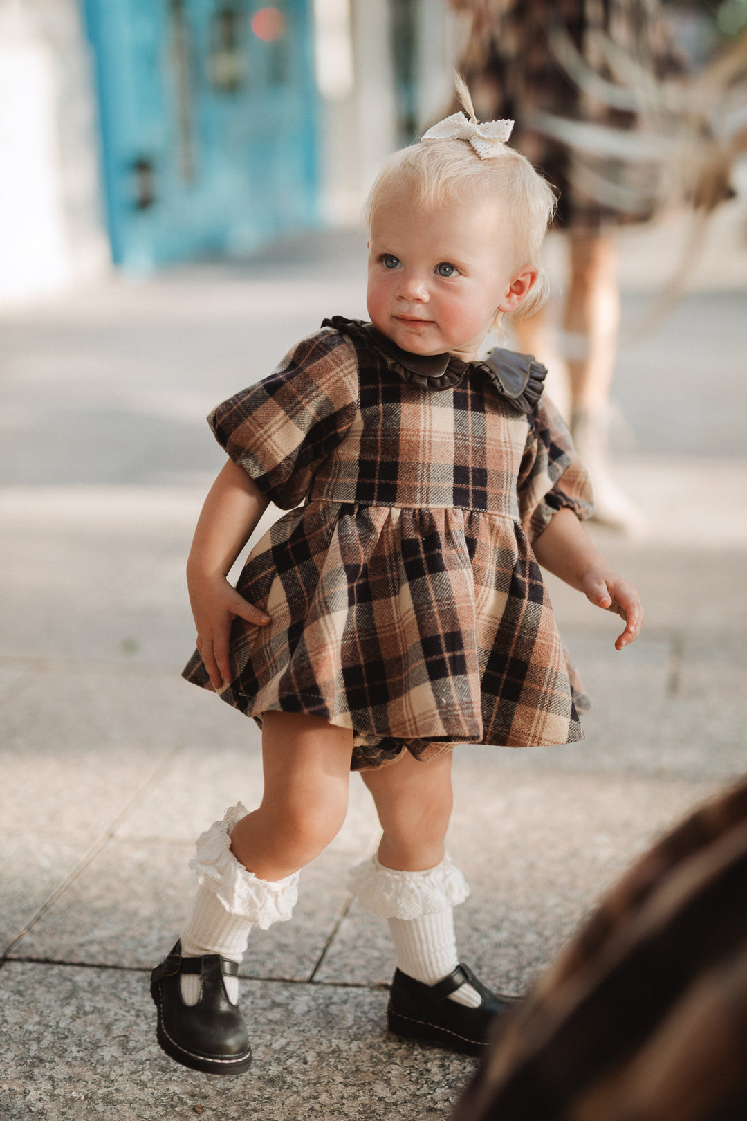 Baby Celine Dress Set in Plaid