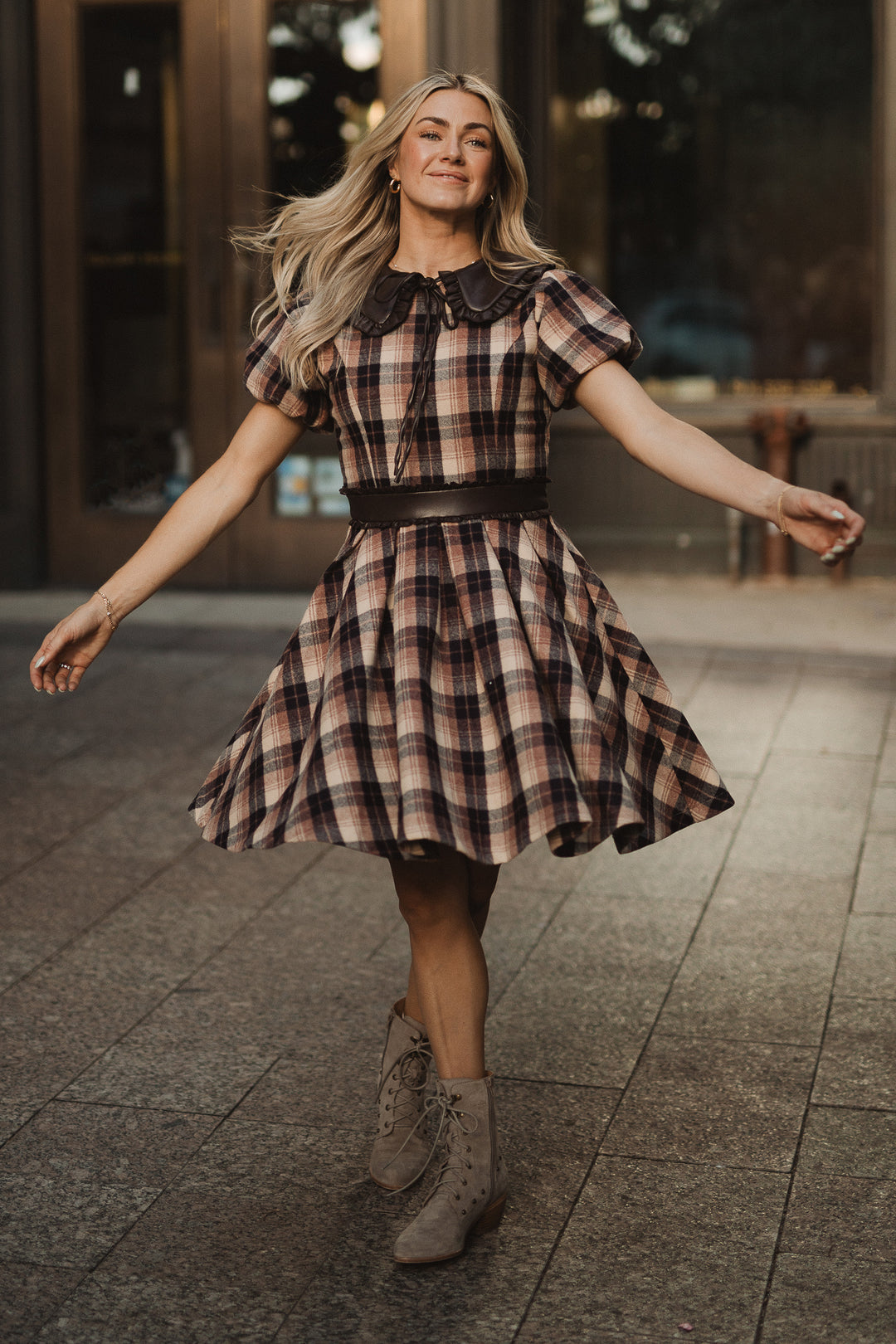 Celine Dress in Plaid