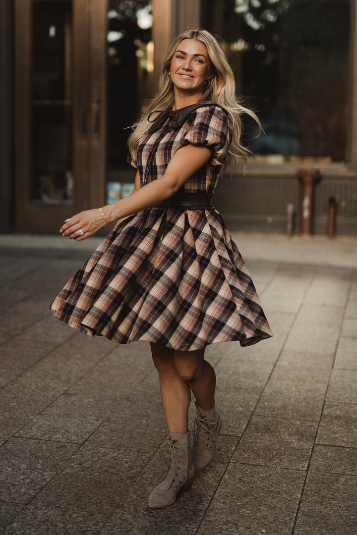 Celine Dress in Plaid