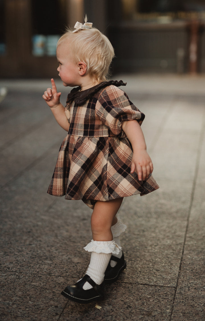 Baby Celine Dress Set in Plaid