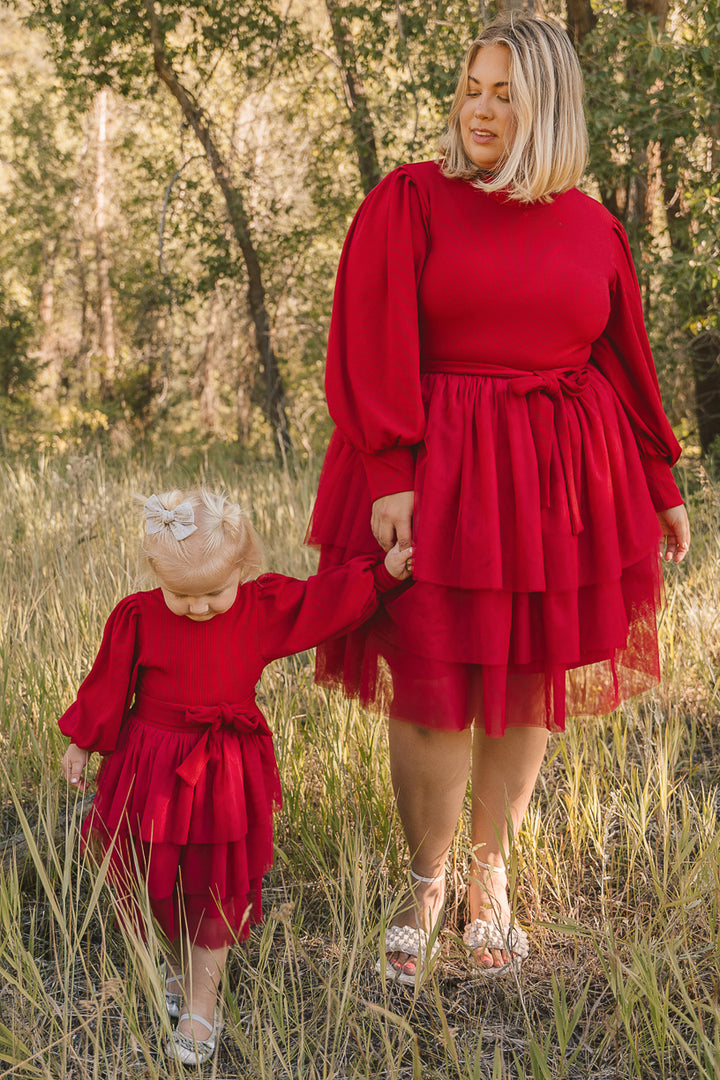 Mini Short Cosette Dress in Red - FINAL SALE