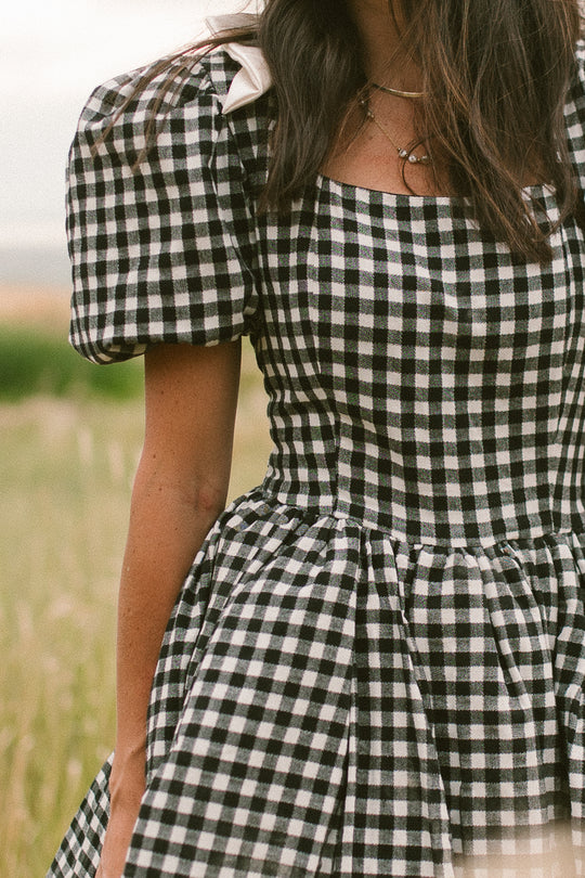 Cupcake Dress in Black Gingham