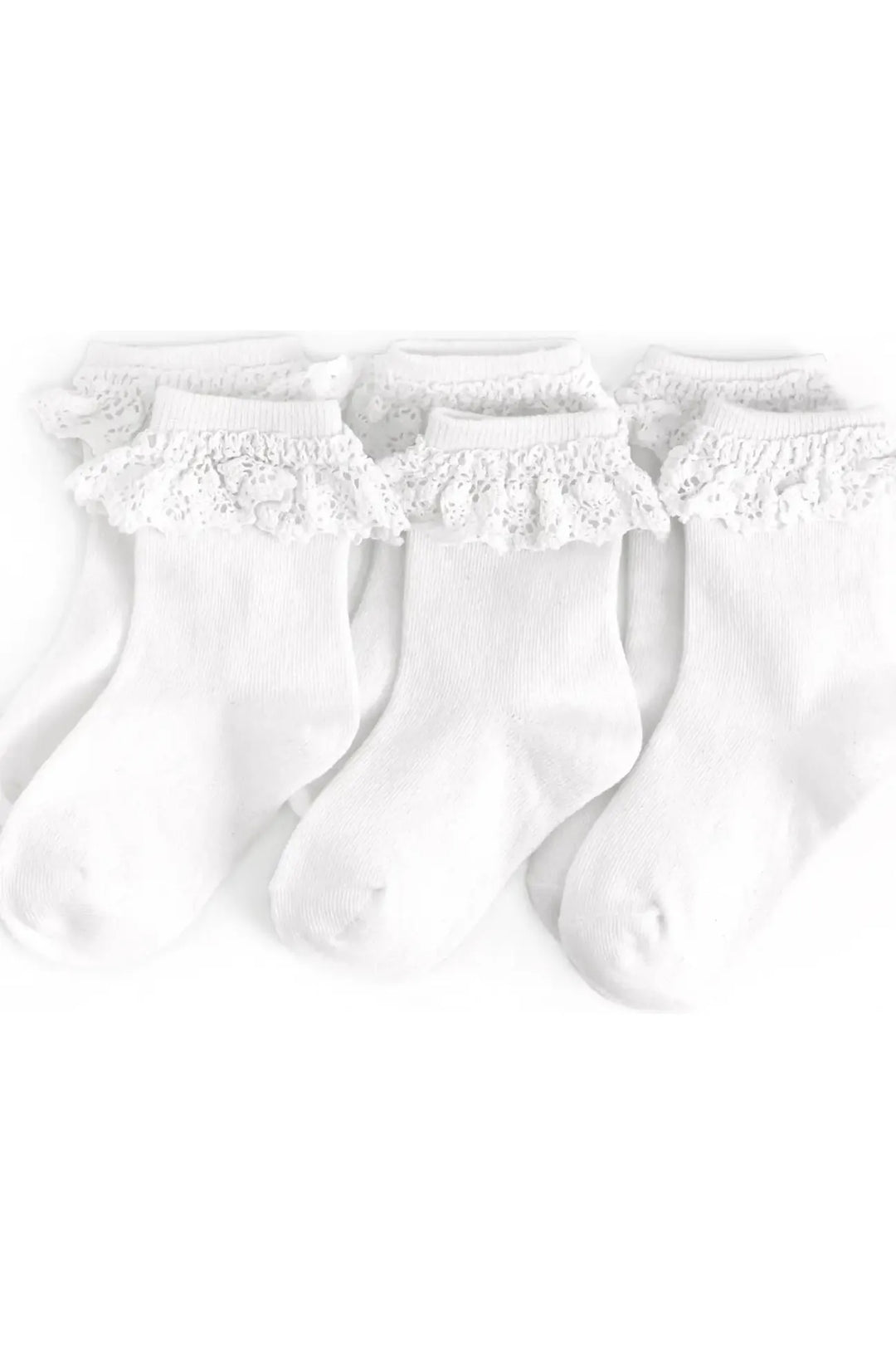 White Lace Midi Socks 3-Pack