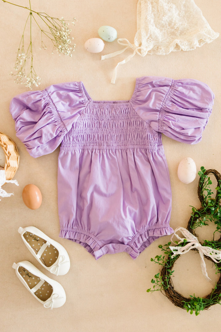 Baby Lisa Romper in Lavender